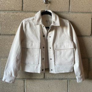 🌿 NWT! Marine Layer Cropped Denim Jacket in Natural - Size XS 🌿